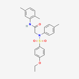 molecular formula C25H28N2O4S B6044253 N~1~-(2,5-dimethylphenyl)-N~2~-[(4-ethoxyphenyl)sulfonyl]-N~2~-(4-methylphenyl)glycinamide 