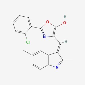 molecular formula C20H15ClN2O2 B6044257 2-(2-chlorophenyl)-4-[(2,5-dimethyl-1H-indol-3-yl)methylene]-1,3-oxazol-5(4H)-one 