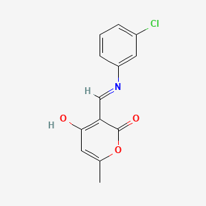 (3Z)-3-[(3-chloroanilino)methylidene]-6-methylpyran-2,4-dione