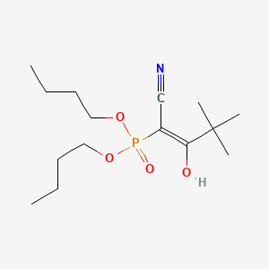 molecular formula C15H28NO4P B6044283 dibutyl (1-cyano-2-hydroxy-3,3-dimethyl-1-buten-1-yl)phosphonate 