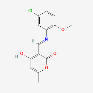 3-[(5-chloro-2-methoxyanilino)methylene]-6-methyl-2H-pyran-2,4(3H)-dione