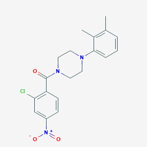 molecular formula C19H20ClN3O3 B6044294 1-(2-chloro-4-nitrobenzoyl)-4-(2,3-dimethylphenyl)piperazine 