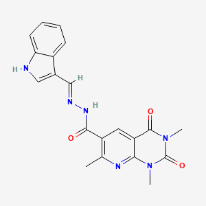 N'-(1H-indol-3-ylmethylene)-1,3,7-trimethyl-2,4-dioxo-1,2,3,4-tetrahydropyrido[2,3-d]pyrimidine-6-carbohydrazide