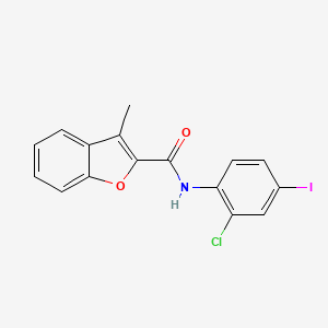 molecular formula C16H11ClINO2 B6044318 N-(2-chloro-4-iodophenyl)-3-methyl-1-benzofuran-2-carboxamide 