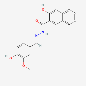 N'-(3-ethoxy-4-hydroxybenzylidene)-3-hydroxy-2-naphthohydrazide