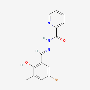 N'-(5-bromo-2-hydroxy-3-methylbenzylidene)-2-pyridinecarbohydrazide