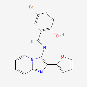 4-Bromo-2-[(2-furan-2-yl-imidazo[1,2-a]pyridin-3-ylimino)-methyl]-phenol