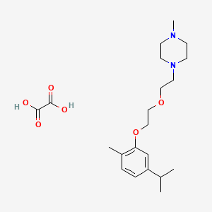 molecular formula C21H34N2O6 B6044368 1-Methyl-4-[2-[2-(2-methyl-5-propan-2-ylphenoxy)ethoxy]ethyl]piperazine;oxalic acid 