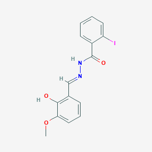 molecular formula C15H13IN2O3 B604438 N'-(2-hydroxy-3-methoxybenzylidene)-2-iodobenzohydrazide CAS No. 302909-05-3