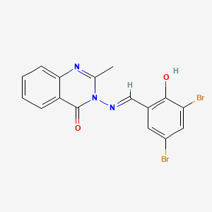 3-[(3,5-dibromo-2-hydroxybenzylidene)amino]-2-methyl-4(3H)-quinazolinone