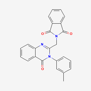molecular formula C24H17N3O3 B6044417 2-{[3-(3-methylphenyl)-4-oxo-3,4-dihydro-2-quinazolinyl]methyl}-1H-isoindole-1,3(2H)-dione 