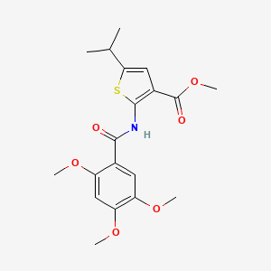 methyl 5-isopropyl-2-[(2,4,5-trimethoxybenzoyl)amino]-3-thiophenecarboxylate