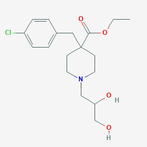 molecular formula C18H26ClNO4 B6044442 ethyl 4-(4-chlorobenzyl)-1-(2,3-dihydroxypropyl)-4-piperidinecarboxylate 