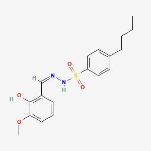 molecular formula C18H22N2O4S B6044447 4-butyl-N'-(2-hydroxy-3-methoxybenzylidene)benzenesulfonohydrazide 