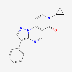 molecular formula C18H14N4O B6044453 7-cyclopropyl-3-phenylpyrazolo[1,5-a]pyrido[3,4-e]pyrimidin-6(7H)-one 