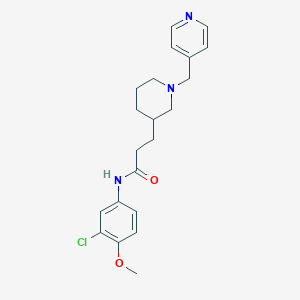 N-(3-chloro-4-methoxyphenyl)-3-[1-(4-pyridinylmethyl)-3-piperidinyl]propanamide