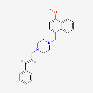 molecular formula C25H28N2O B6044468 1-[(4-methoxy-1-naphthyl)methyl]-4-(3-phenyl-2-propen-1-yl)piperazine 
