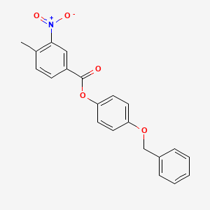 molecular formula C21H17NO5 B6044473 4-(benzyloxy)phenyl 4-methyl-3-nitrobenzoate 