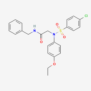 molecular formula C23H23ClN2O4S B6044476 N~1~-benzyl-N~2~-[(4-chlorophenyl)sulfonyl]-N~2~-(4-ethoxyphenyl)glycinamide 