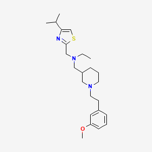 molecular formula C24H37N3OS B6044491 N-[(4-isopropyl-1,3-thiazol-2-yl)methyl]-N-({1-[2-(3-methoxyphenyl)ethyl]-3-piperidinyl}methyl)ethanamine 