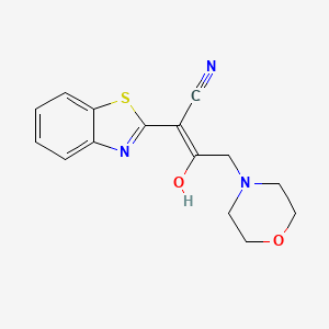 molecular formula C15H15N3O2S B6044510 2-(1,3-benzothiazol-2(3H)-ylidene)-4-(4-morpholinyl)-3-oxobutanenitrile 