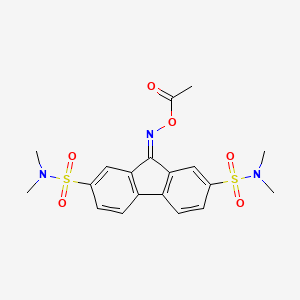 molecular formula C19H21N3O6S2 B6044539 9-[(acetyloxy)imino]-N,N,N',N'-tetramethyl-9H-fluorene-2,7-disulfonamide 