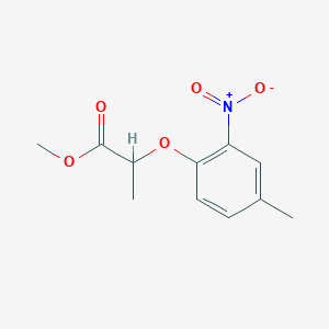 molecular formula C11H13NO5 B6044555 methyl 2-(4-methyl-2-nitrophenoxy)propanoate 