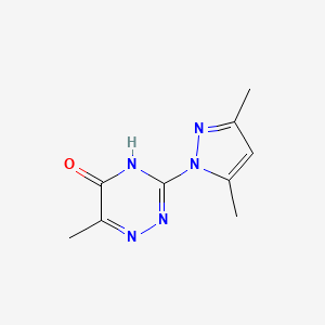 molecular formula C9H11N5O B6044576 3-(3,5-dimethyl-1H-pyrazol-1-yl)-6-methyl-1,2,4-triazin-5-ol 