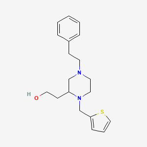molecular formula C19H26N2OS B6044591 2-[4-(2-phenylethyl)-1-(2-thienylmethyl)-2-piperazinyl]ethanol 