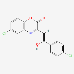 (3E)-6-chloro-3-[2-(4-chlorophenyl)-2-oxoethylidene]-3,4-dihydro-2H-1,4-benzoxazin-2-one