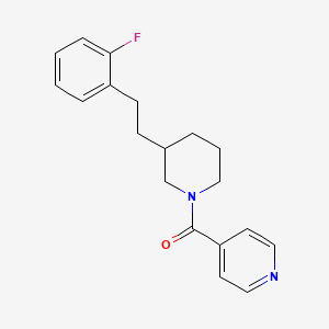 4-({3-[2-(2-fluorophenyl)ethyl]-1-piperidinyl}carbonyl)pyridine