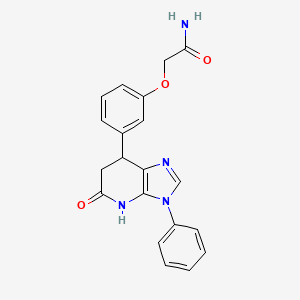 molecular formula C20H18N4O3 B6044602 2-[3-(5-oxo-3-phenyl-4,5,6,7-tetrahydro-3H-imidazo[4,5-b]pyridin-7-yl)phenoxy]acetamide 