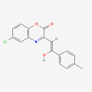 (3E)-6-chloro-3-[2-(4-methylphenyl)-2-oxoethylidene]-3,4-dihydro-2H-1,4-benzoxazin-2-one