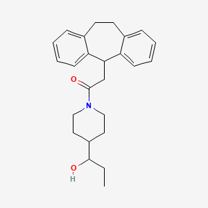 molecular formula C25H31NO2 B6044628 1-[1-(10,11-dihydro-5H-dibenzo[a,d][7]annulen-5-ylacetyl)-4-piperidinyl]-1-propanol 
