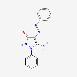 3H-Pyrazol-3-one, 5-amino-1,2-dihydro-1-phenyl-4-(phenylazo)-