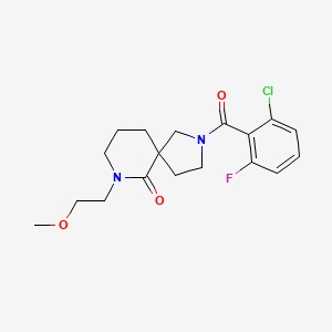 molecular formula C18H22ClFN2O3 B6044636 2-(2-chloro-6-fluorobenzoyl)-7-(2-methoxyethyl)-2,7-diazaspiro[4.5]decan-6-one 