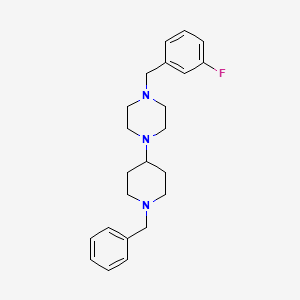 molecular formula C23H30FN3 B6044650 1-(1-benzyl-4-piperidinyl)-4-(3-fluorobenzyl)piperazine 