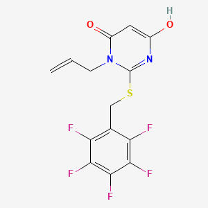 3-allyl-6-hydroxy-2-[(2,3,4,5,6-pentafluorobenzyl)sulfanyl]-4(3H)-pyrimidinone