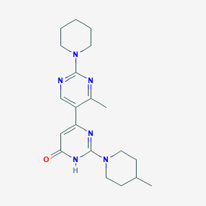 molecular formula C20H28N6O B6044661 4'-methyl-2-(4-methyl-1-piperidinyl)-2'-(1-piperidinyl)-4,5'-bipyrimidin-6(1H)-one 
