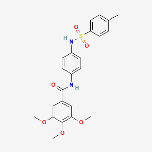 molecular formula C23H24N2O6S B6044689 3,4,5-trimethoxy-N-(4-{[(4-methylphenyl)sulfonyl]amino}phenyl)benzamide 