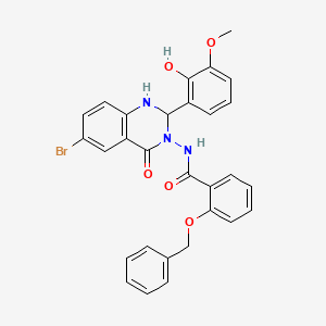 molecular formula C29H24BrN3O5 B6044692 2-(benzyloxy)-N-[6-bromo-2-(2-hydroxy-3-methoxyphenyl)-4-oxo-1,4-dihydro-3(2H)-quinazolinyl]benzamide 