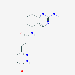 molecular formula C17H24N6O2 B6044698 N-[2-(dimethylamino)-5,6,7,8-tetrahydro-5-quinazolinyl]-3-(6-oxo-1,4,5,6-tetrahydro-3-pyridazinyl)propanamide 