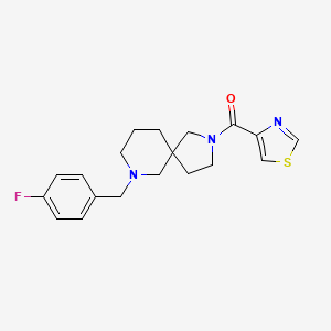 molecular formula C19H22FN3OS B6044709 7-(4-fluorobenzyl)-2-(1,3-thiazol-4-ylcarbonyl)-2,7-diazaspiro[4.5]decane 