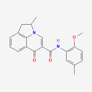 molecular formula C21H20N2O3 B6044725 N-(2-methoxy-5-methylphenyl)-2-methyl-6-oxo-1,2-dihydro-6H-pyrrolo[3,2,1-ij]quinoline-5-carboxamide 