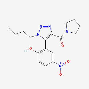molecular formula C17H21N5O4 B6044730 2-[1-butyl-4-(1-pyrrolidinylcarbonyl)-1H-1,2,3-triazol-5-yl]-4-nitrophenol 