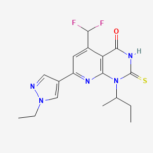 1-sec-butyl-5-(difluoromethyl)-7-(1-ethyl-1H-pyrazol-4-yl)-2-mercaptopyrido[2,3-d]pyrimidin-4(1H)-one