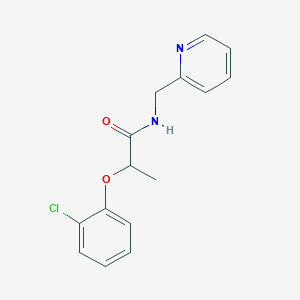 molecular formula C15H15ClN2O2 B6044749 2-(2-chlorophenoxy)-N-(2-pyridinylmethyl)propanamide 