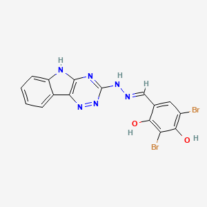 3,5-dibromo-2,4-dihydroxybenzaldehyde 5H-[1,2,4]triazino[5,6-b]indol-3-ylhydrazone