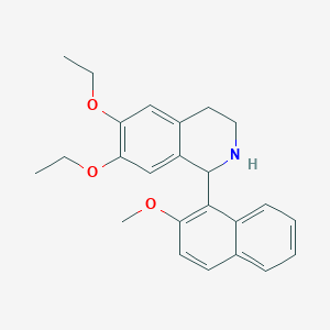 molecular formula C24H27NO3 B6044753 6,7-diethoxy-1-(2-methoxy-1-naphthyl)-1,2,3,4-tetrahydroisoquinoline 