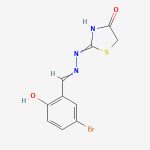 2-{2-[(5-Bromo-2-hydroxyphenyl)methylidene]hydrazin-1-yl}-4,5-dihydro-1,3-thiazol-4-one